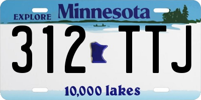 MN license plate 312TTJ
