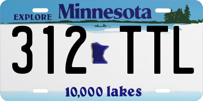 MN license plate 312TTL