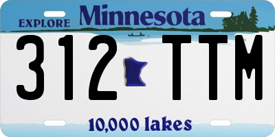 MN license plate 312TTM