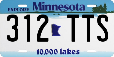 MN license plate 312TTS