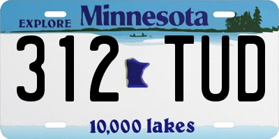 MN license plate 312TUD