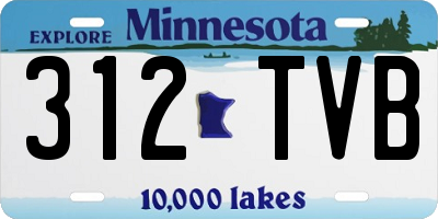 MN license plate 312TVB