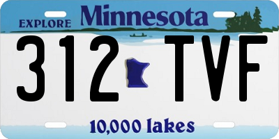 MN license plate 312TVF