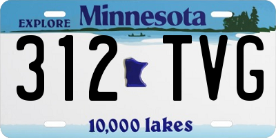 MN license plate 312TVG