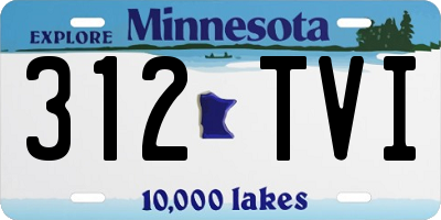 MN license plate 312TVI