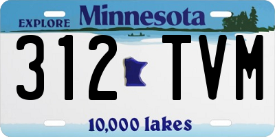 MN license plate 312TVM