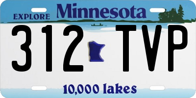 MN license plate 312TVP