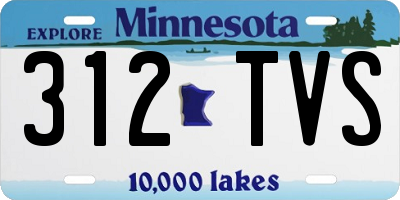 MN license plate 312TVS