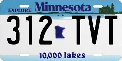 MN license plate 312TVT