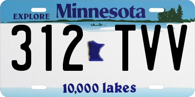 MN license plate 312TVV