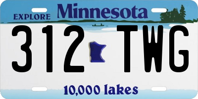 MN license plate 312TWG