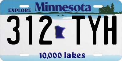 MN license plate 312TYH