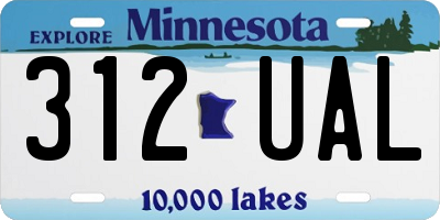 MN license plate 312UAL