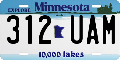 MN license plate 312UAM