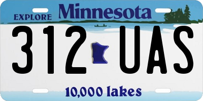 MN license plate 312UAS