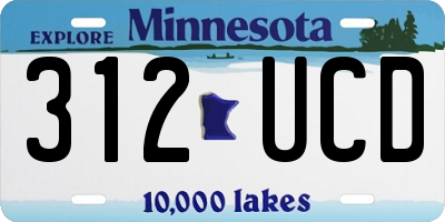 MN license plate 312UCD