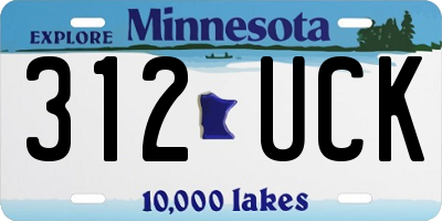 MN license plate 312UCK