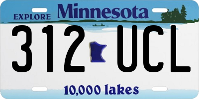 MN license plate 312UCL