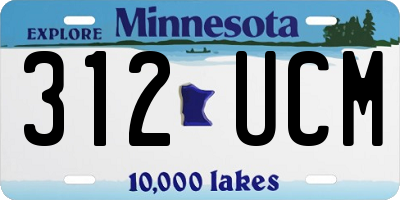 MN license plate 312UCM