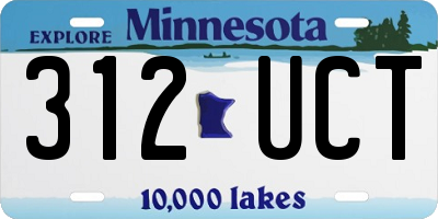 MN license plate 312UCT