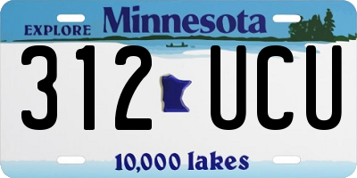 MN license plate 312UCU