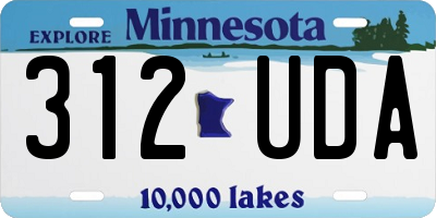 MN license plate 312UDA
