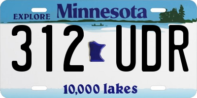 MN license plate 312UDR