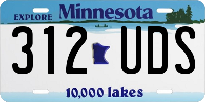 MN license plate 312UDS