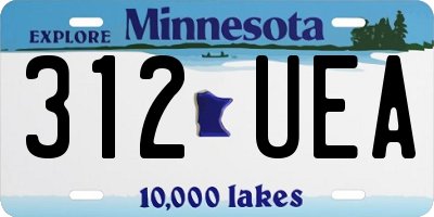MN license plate 312UEA