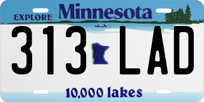 MN license plate 313LAD