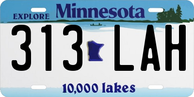 MN license plate 313LAH