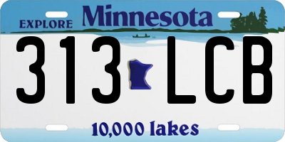 MN license plate 313LCB