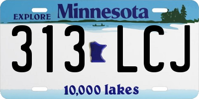 MN license plate 313LCJ