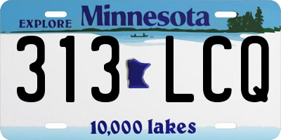 MN license plate 313LCQ