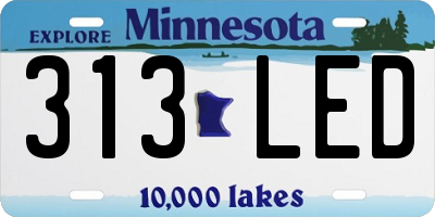 MN license plate 313LED