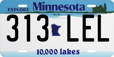 MN license plate 313LEL