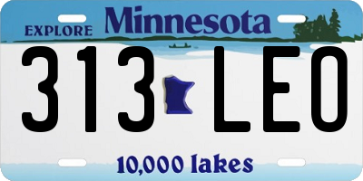 MN license plate 313LEO