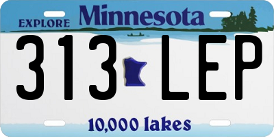 MN license plate 313LEP