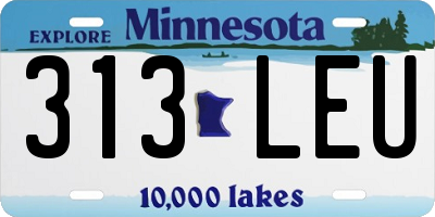MN license plate 313LEU