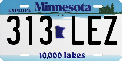 MN license plate 313LEZ