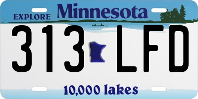 MN license plate 313LFD