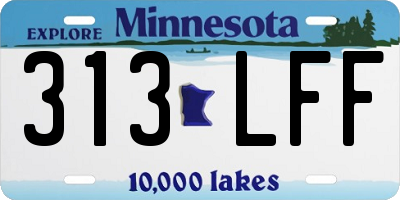 MN license plate 313LFF