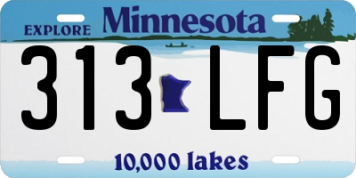MN license plate 313LFG