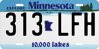 MN license plate 313LFH