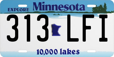 MN license plate 313LFI