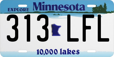 MN license plate 313LFL