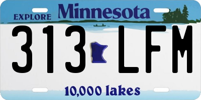 MN license plate 313LFM