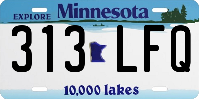 MN license plate 313LFQ