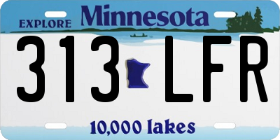 MN license plate 313LFR