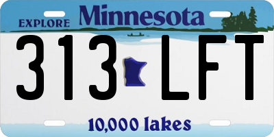 MN license plate 313LFT